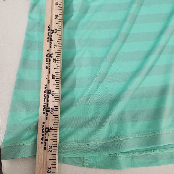 Nike Womens Tank Top Dri-Fit Striped With Shelf Bra Training Large Mint Green - Picture 7 of 14